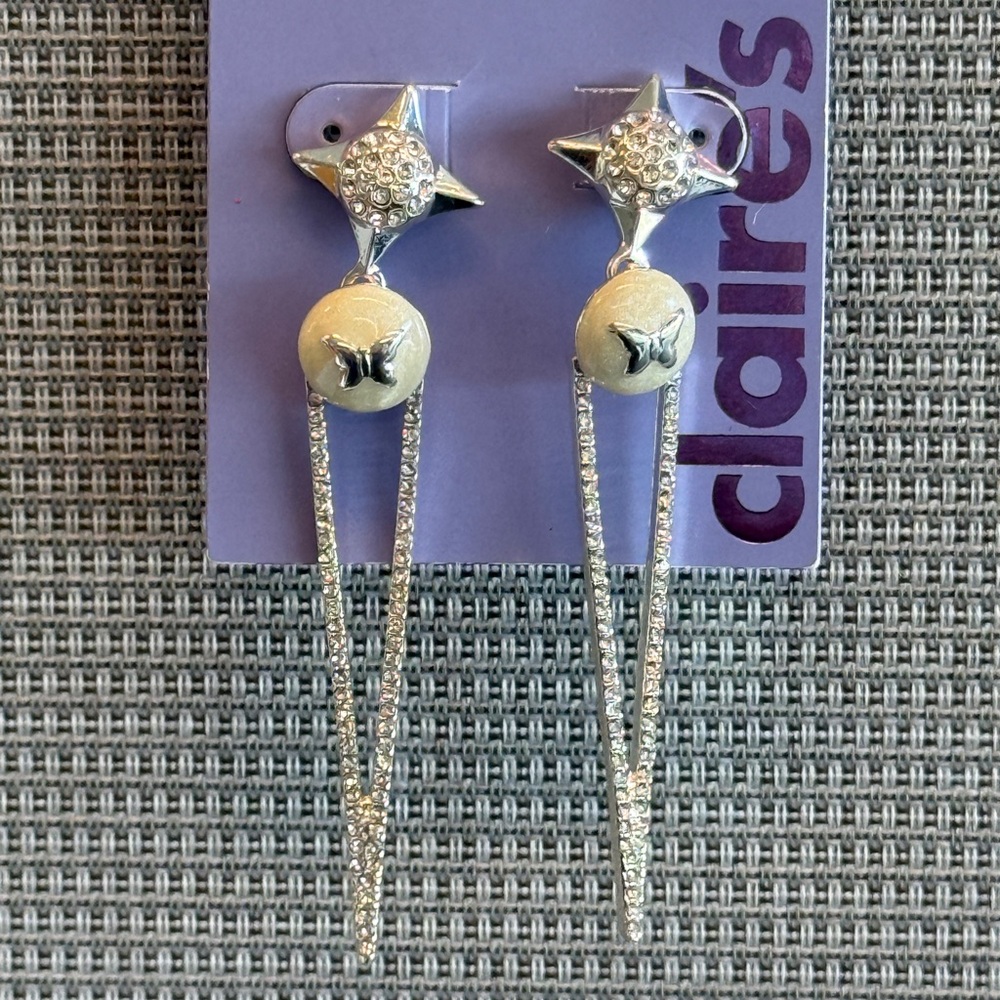 Claire's Silver Star and Butterfly Hair Pins